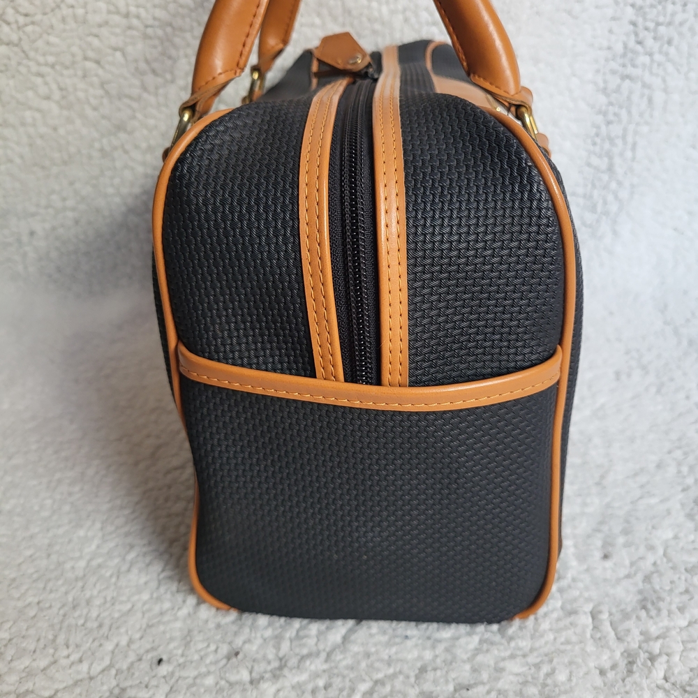 Yves Saint Laurent Black and Tan Leather travel duffle Boston Bag Authentic - Picture 7 of 11